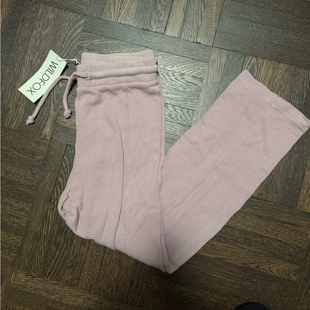 Wildfox Ribbed Knit Pink Sweatpants BNWT
